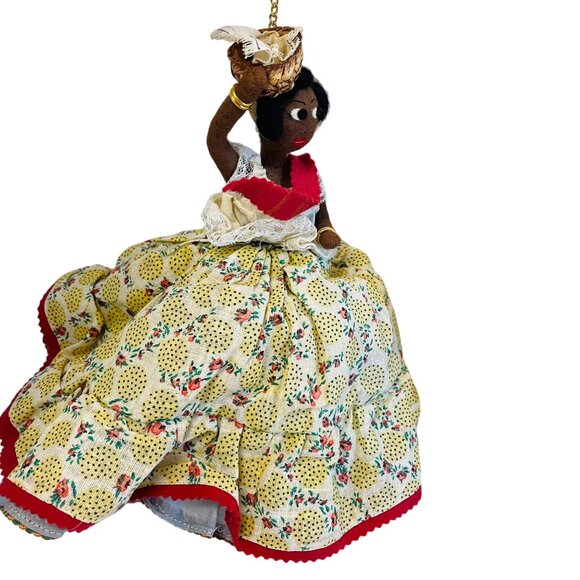 Vintage Handmade Cloth 2 Dolls In One Reversible Dress 9" Collectible Decor Toy - Picture 11 of 16